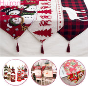 Christmas Elk Snowman Table Runner