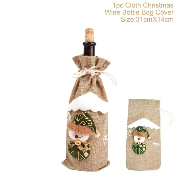 Christmas Elk Snowman Table Runner