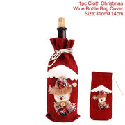 Christmas Elk Snowman Table Runner