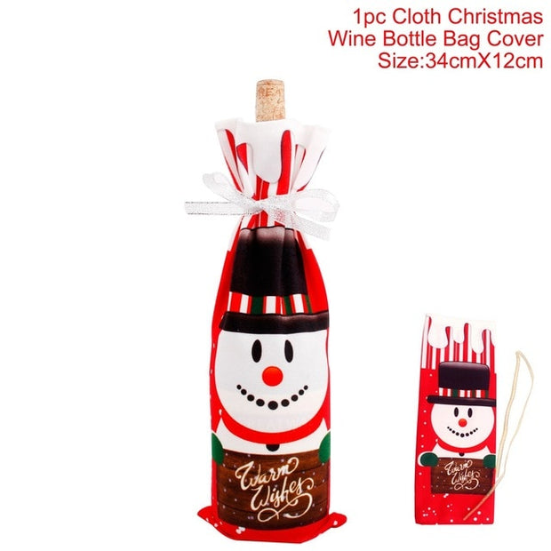 Christmas Elk Snowman Table Runner