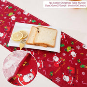 Christmas Elk Snowman Table Runner