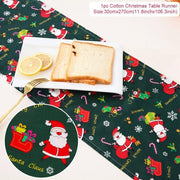 Christmas Elk Snowman Table Runner