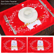 Christmas Elk Snowman Table Runner