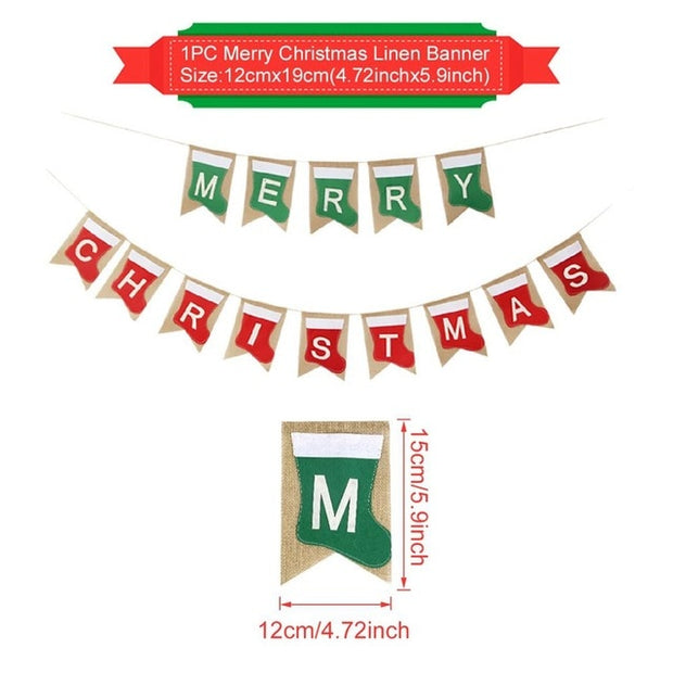 Christmas Elk Snowman Table Runner