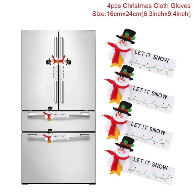 Christmas Elk Snowman Table Runner