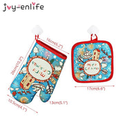 2pcs/set Christmas Baking Gloves