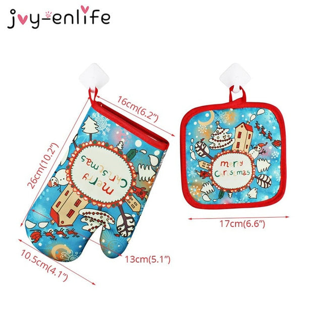 2pcs/set Christmas Baking Gloves