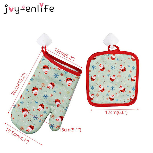 2pcs/set Christmas Baking Gloves